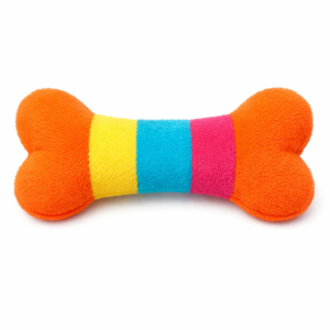 Colorful Plush Bone Shaped Dog Toy – Soft and Durable for Playtime